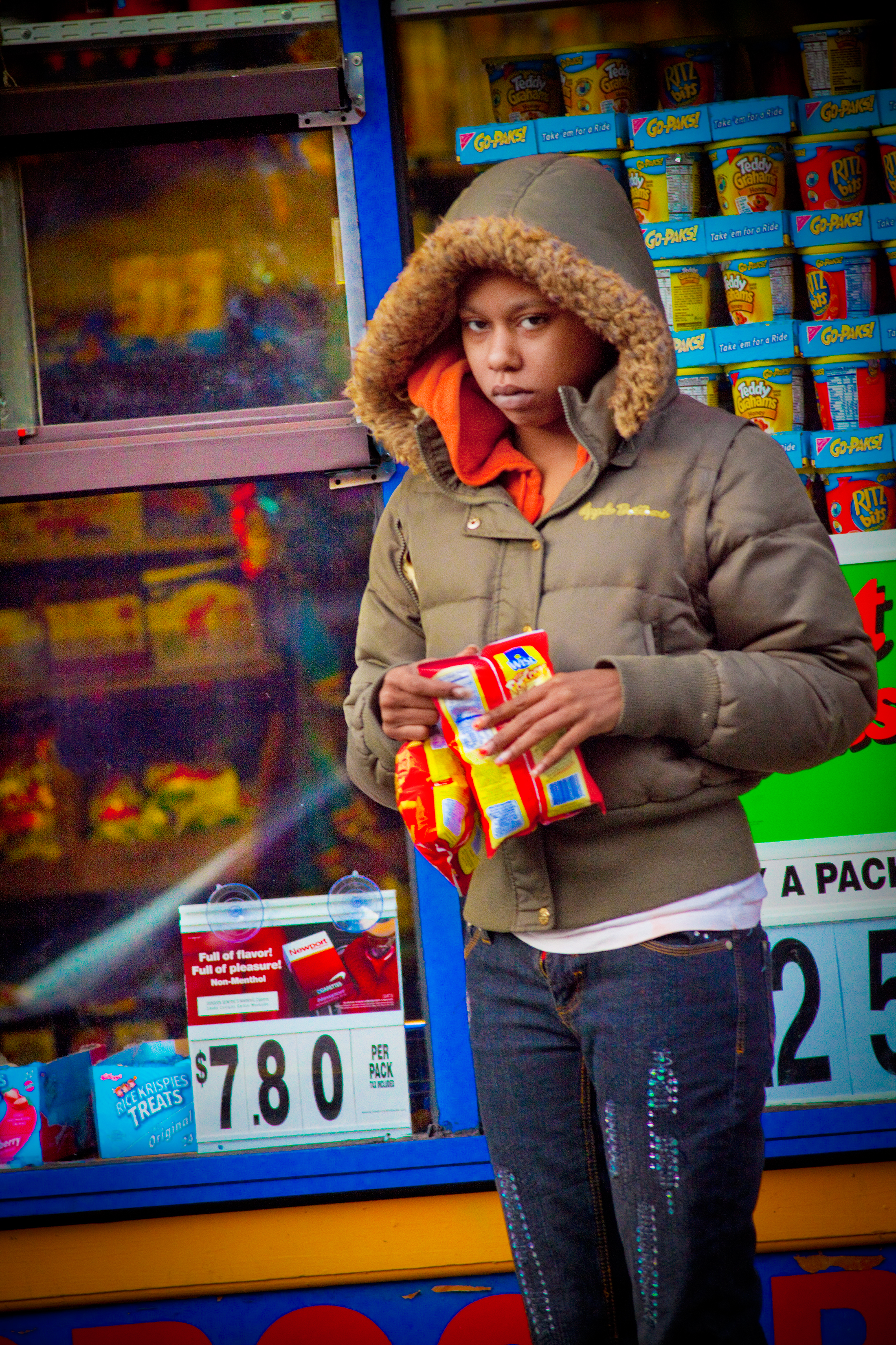 Girl with Snacks