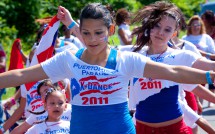 Girls Performing in Puerto Rican Parade