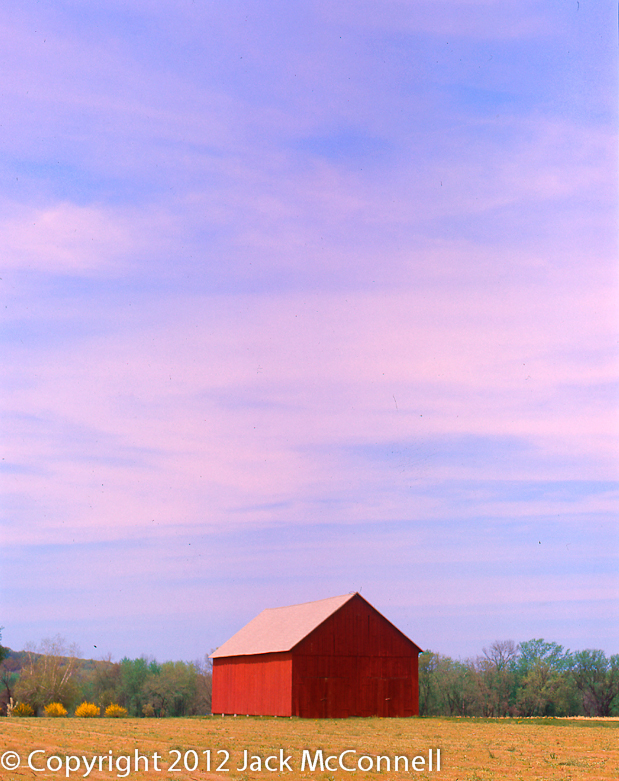 Red barn in Glastonbury, CT