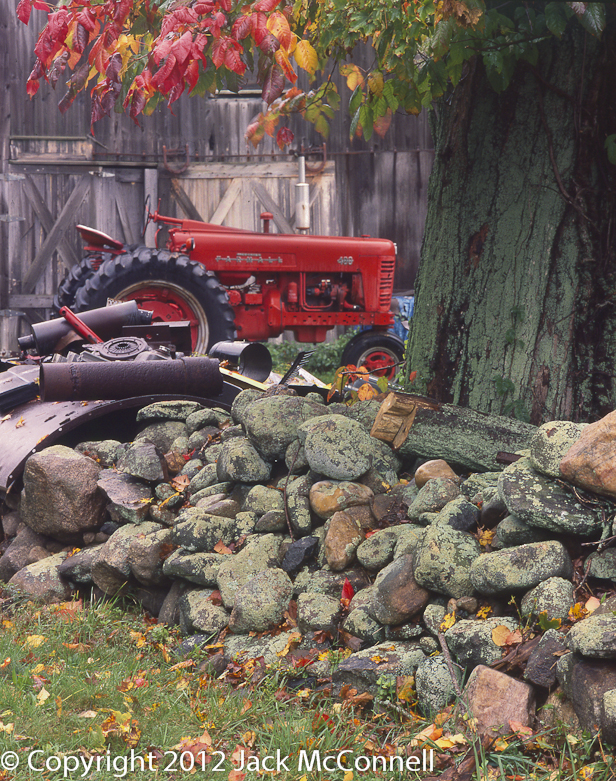 New England stone walls and Connecticut farms