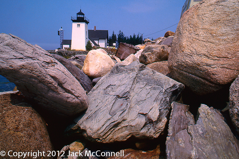 Rocks in front of Grindle Point Light, Islesboro