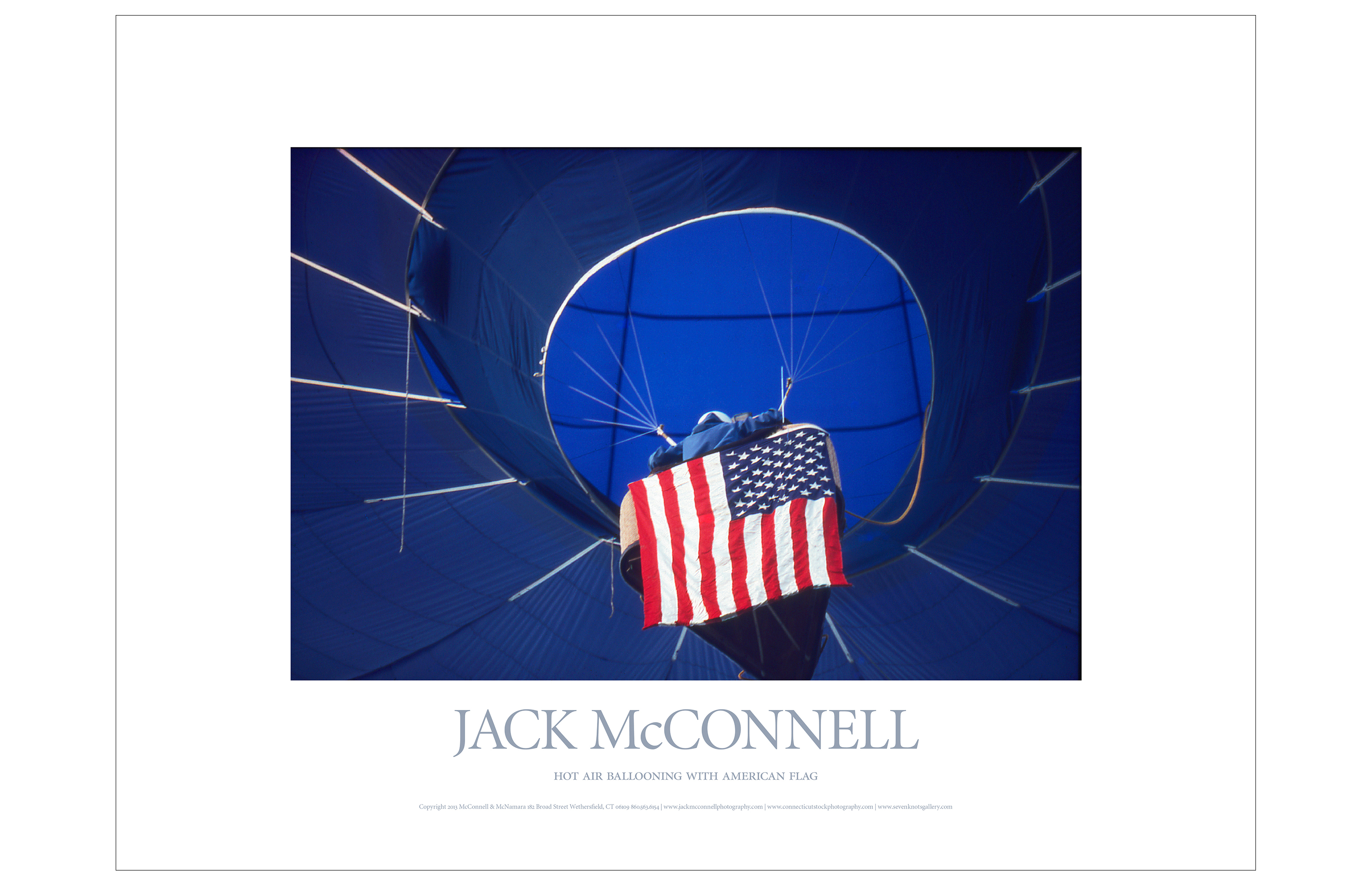 Hot Air Ballooning With American Flag