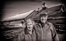 Diane and Paul Miller with barn, Fairvue Farm