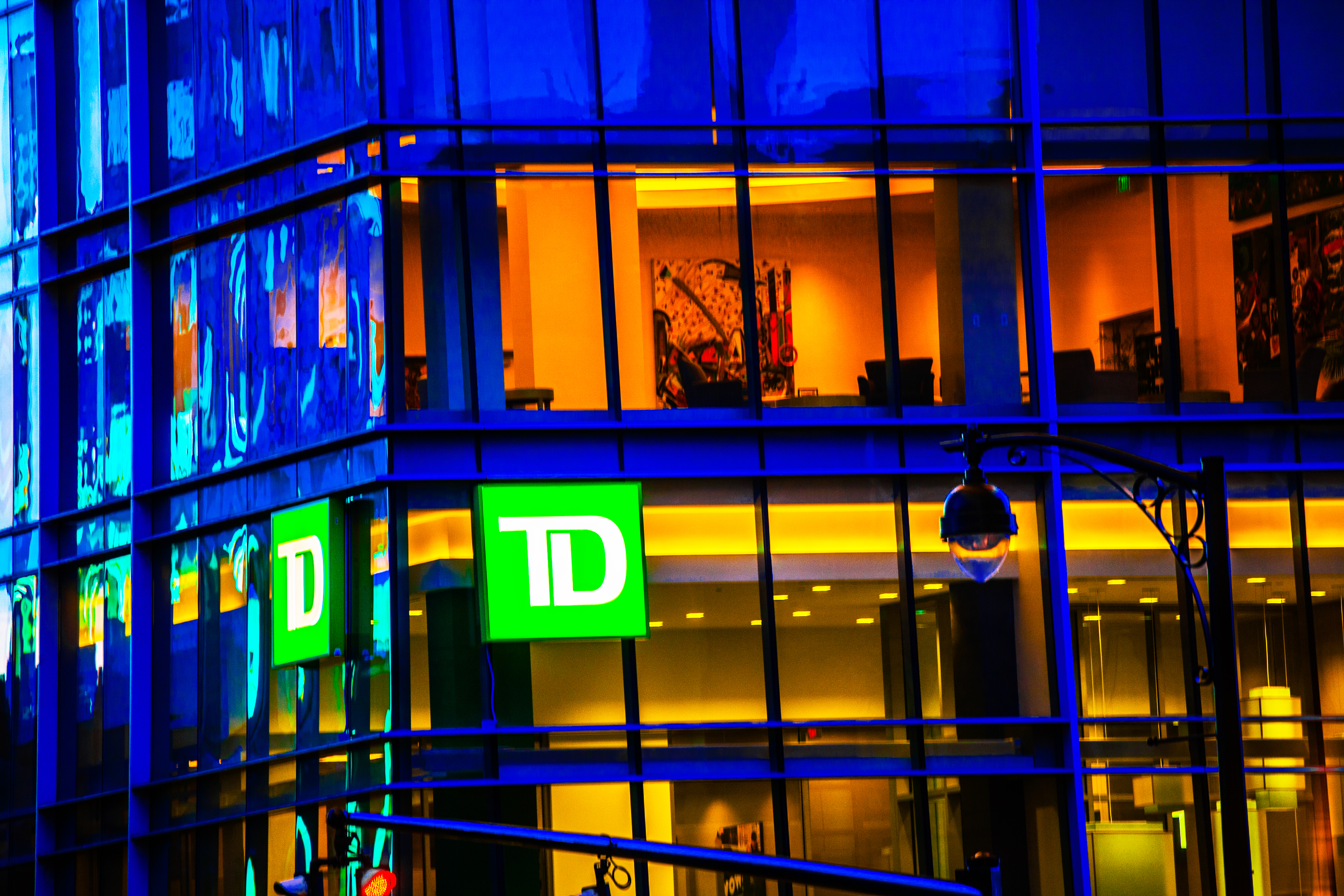 TD Bank at Night