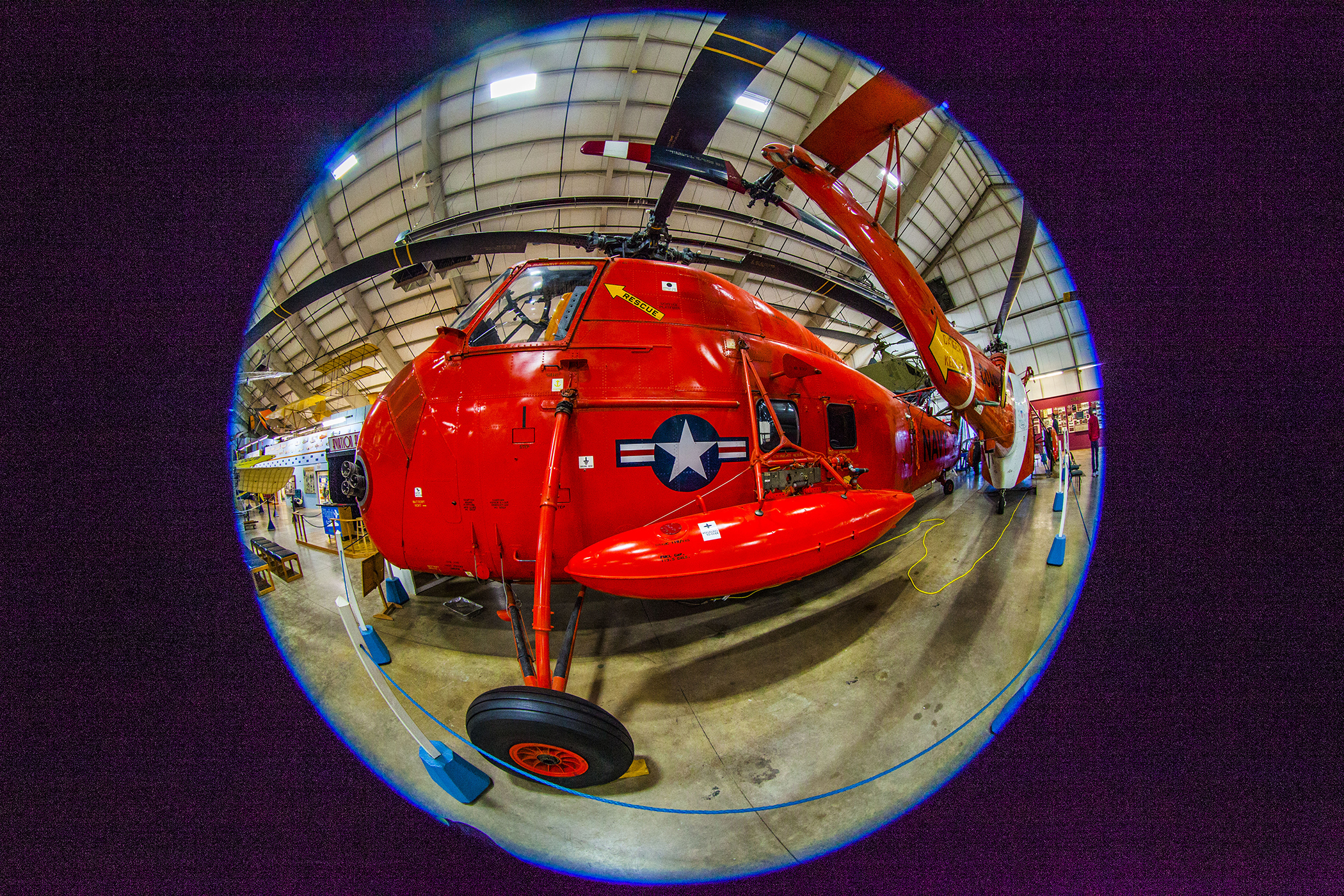 Windsor Locks Red Helicopter at New England Air Museum